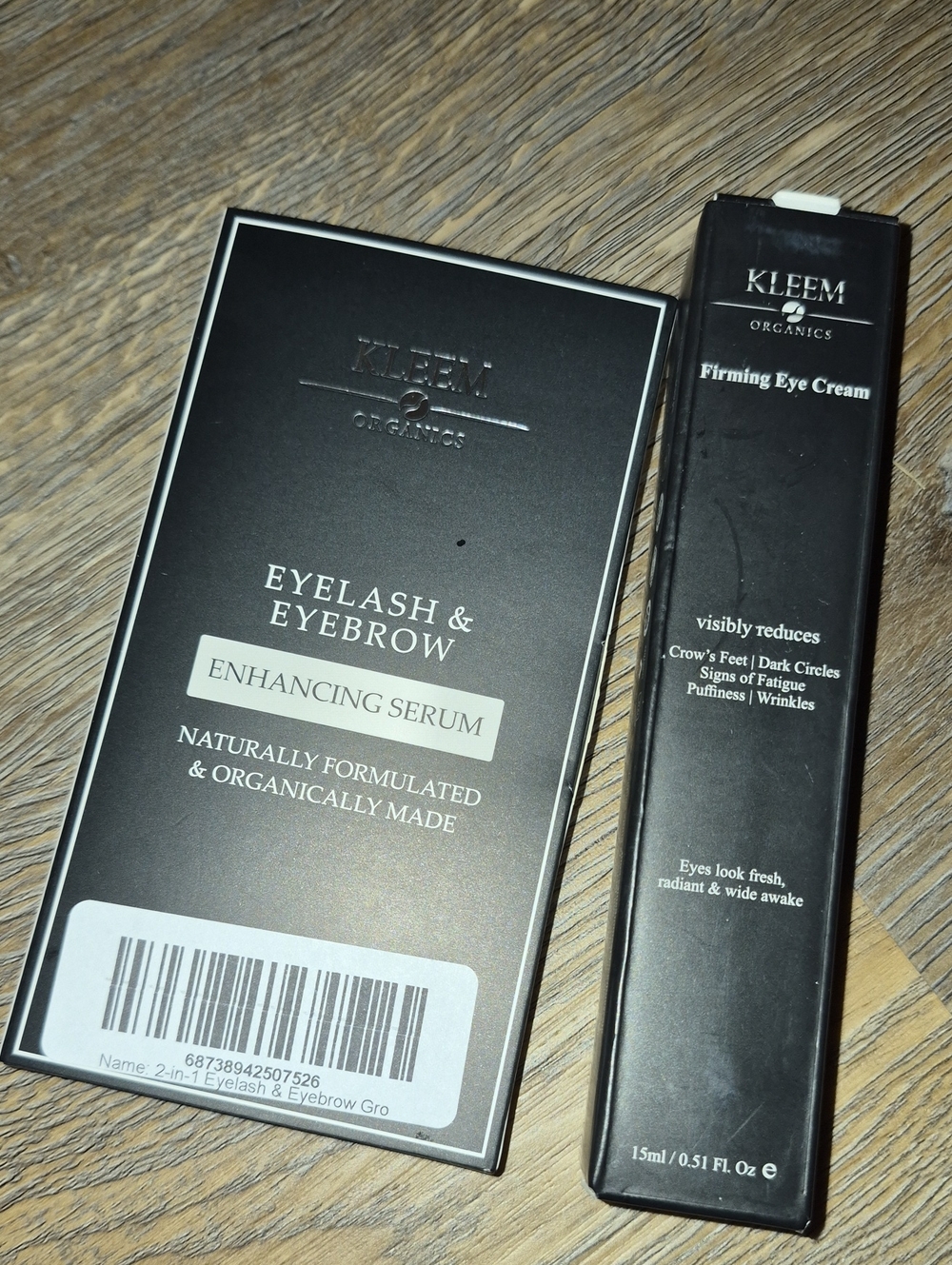 LBlack Eyelash & Eyebrow Enhancing Serum & Eye Cream Kleem Organics Nwt
